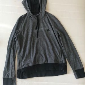 Gray and black adidas hoodie